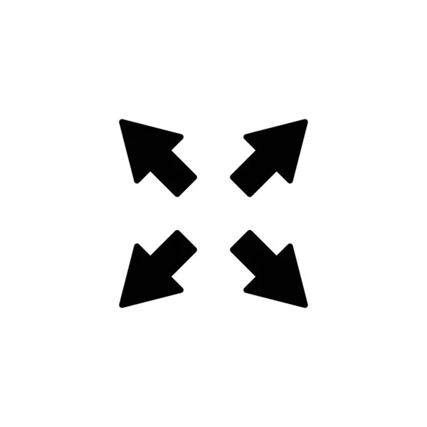Повноекранна Піктограма Розгорнути Повноекранного Знака Символу Символ Стрілками — стоковий вектор