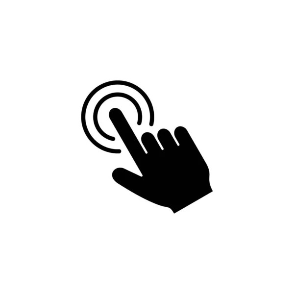Hand Klicka Ikonen Pekare Och Symbol Hand Markör Ikon — Stock vektor