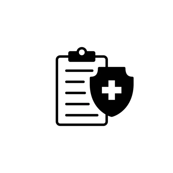Ikona Ubezpieczenia Medycznego Znak Symbol Ubezpieczenia Zdrowotnego — Wektor stockowy