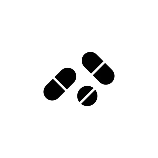 Піктограма Таблеток Значок Капсули Знак Символ Наркотиків — стоковий вектор