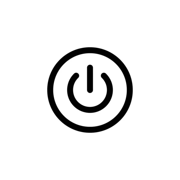 Ikona Mocy Znak Symbol Wyłącznika Zasilania Energia Elektryczna — Wektor stockowy