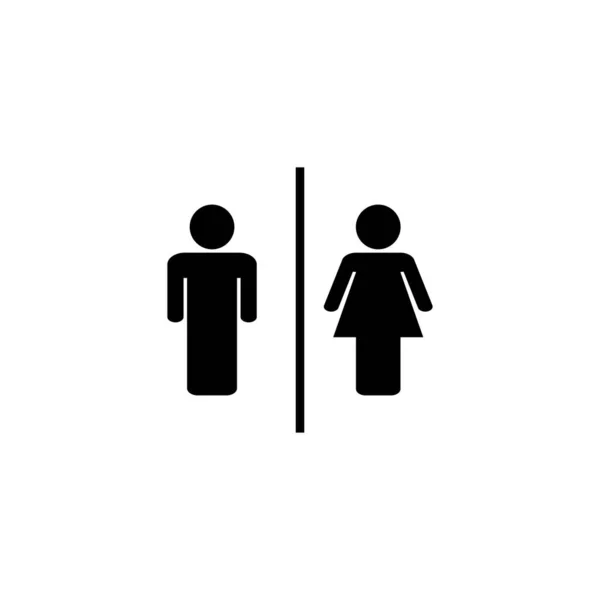 Toilet Icoon Meisjes Jongens Toiletten Teken Symbool Badkamerbord Toilet — Stockvector