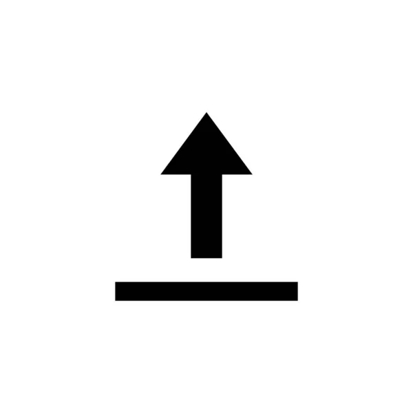 Subir Icono Signo Símbolo Datos Carga — Vector de stock