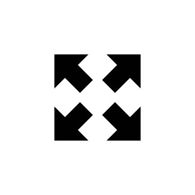 Tam Ekran Simgesi. Tam ekran işareti ve simgeye genişlet. Oklar sembolü