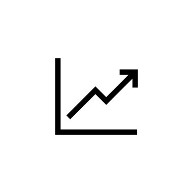 Büyüyen grafik simgesi. Çizelge ve sembol. diyagram simgesi