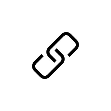 Bağlantı simgesi. Hiper bağlantı zinciri işareti ve sembolü