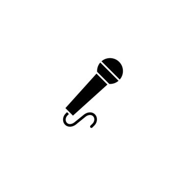 Mikrofon simgesi. Karaoke işareti ve sembol