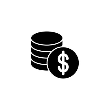 Para madeni para ikonu. Para işareti ve sembol. Dolar Para Simgesi