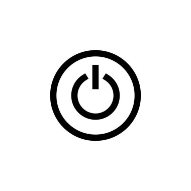 Güç simgesi. Güç Anahtarı işareti ve sembolü. Elektrik gücü.