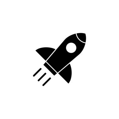 Roket ikonu. Başlangıç işareti ve sembol. roket fırlatma simgesi