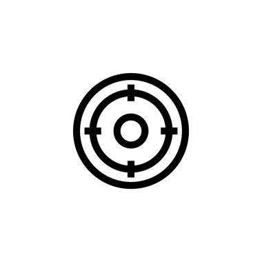 Hedef simgesi. hedef simge vektörü. hedef pazarlama işareti ve sembol