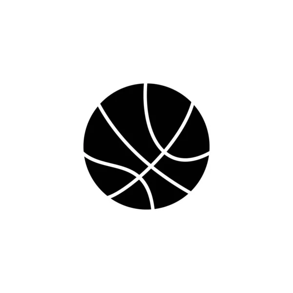 Баскетбольная Икона Баскетбольный Мяч Знак Символ — стоковый вектор