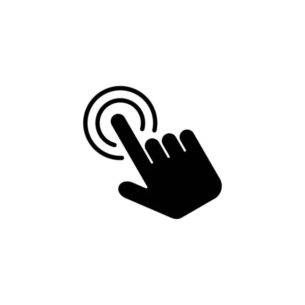 Klicken Sie Hand Auf Das Symbol Zeiger Und Symbol Hand — Stockvektor