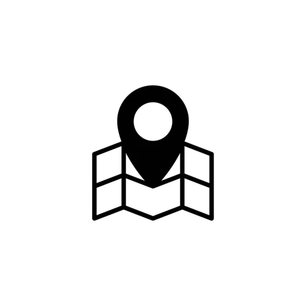 Mappe Icona Pin Posizione Segno Simbolo Geo Individuare Icona Puntatore — Vettoriale Stock