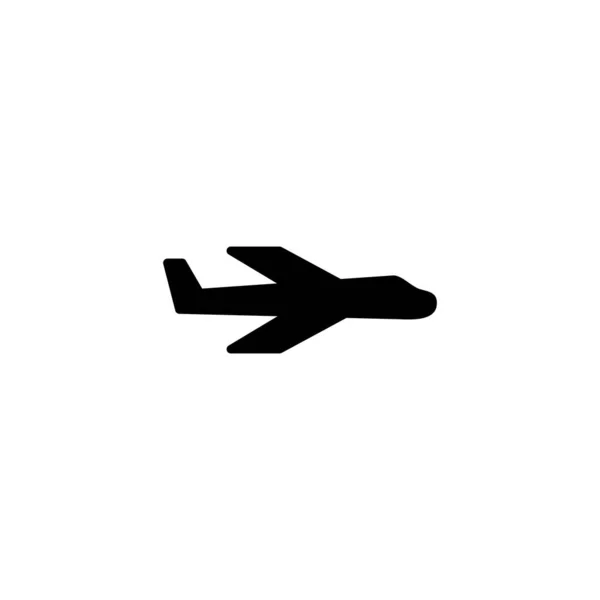 Ikona Samolotu Znak Symbol Samolotu Symbol Transportu Lotniczego Znak Podróży — Wektor stockowy