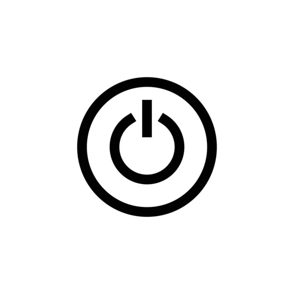 Power Symbol Power Switch Zeichen Und Symbol Elektrischer Strom — Stockvektor