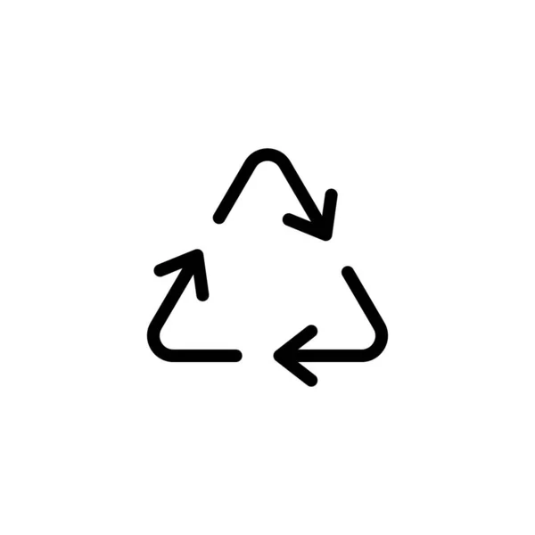 Ícone Reciclagem Sinal Reciclagem Símbolo — Vetor de Stock