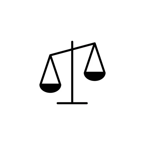Waagen Symbol Rechtsmaßstabsikone Zeichen Und Symbol Der Gerechtigkeit — Stockvektor