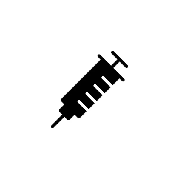 Ikona Strzykawki Znak Symbol Wtrysku Ikona Szczepionki — Wektor stockowy