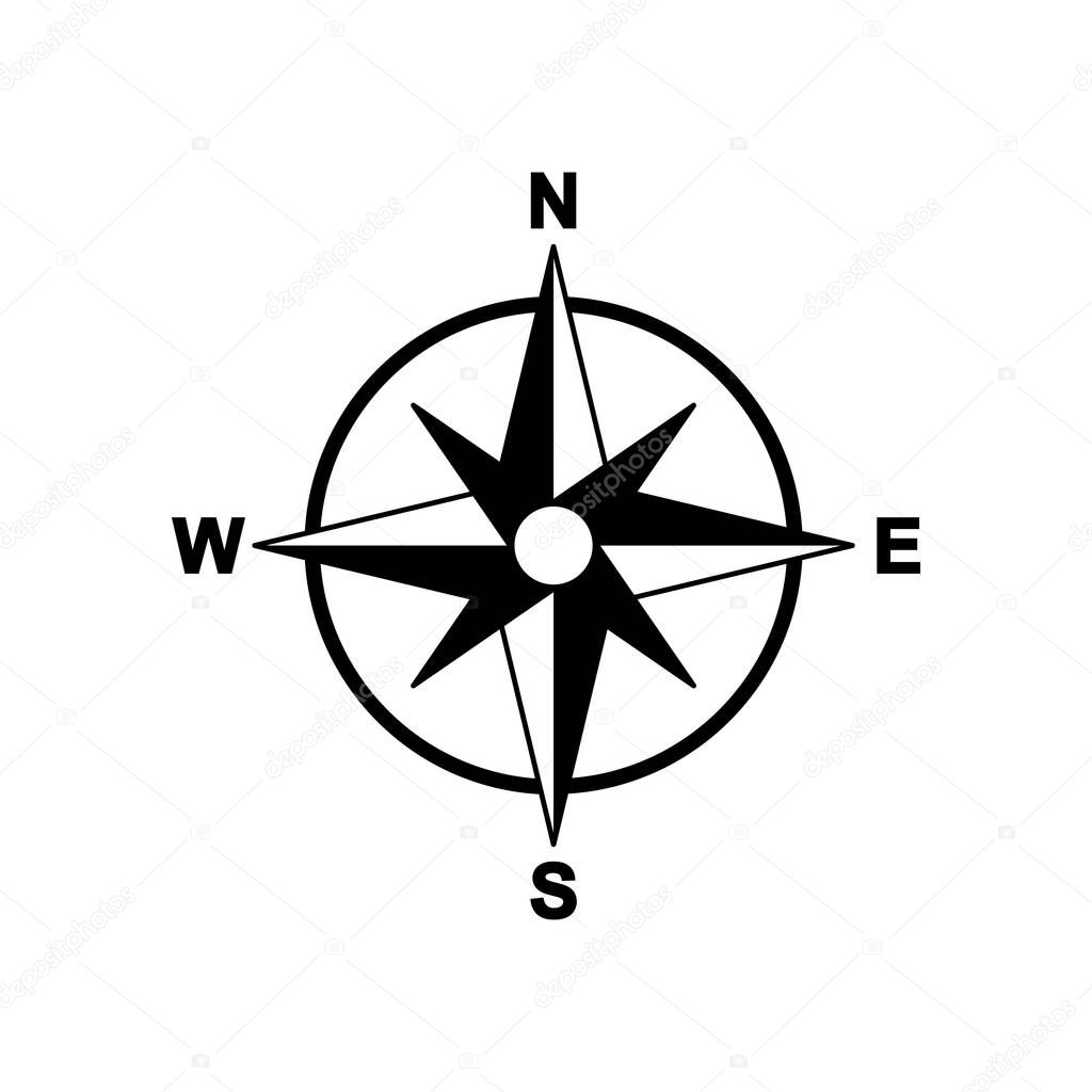 Compass icon. arrow compass icon sign and symbol