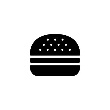 Burger ikonu. Hamburger ve sembol. hamburger