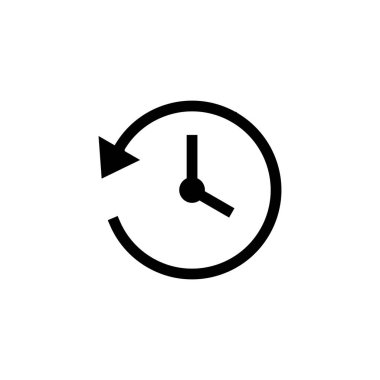Tarih ikonu. Son olay geçmişi işareti ve simgesi