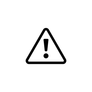 Ünlem tehlike işareti. Dikkat işareti ve sembol. Tehlike uyarısı işareti