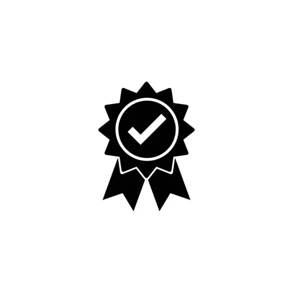 Zugelassenes Symbol Zertifizierte Medaillen Ikone — Stockvektor