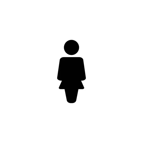 Icono Femenino Mujer Signo Símbolo — Vector de stock