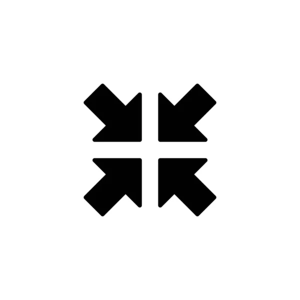 Ikona Pełnoekranowa Rozwiń Pełnego Znaku Ekranu Symbolu Symbol Strzałek — Wektor stockowy