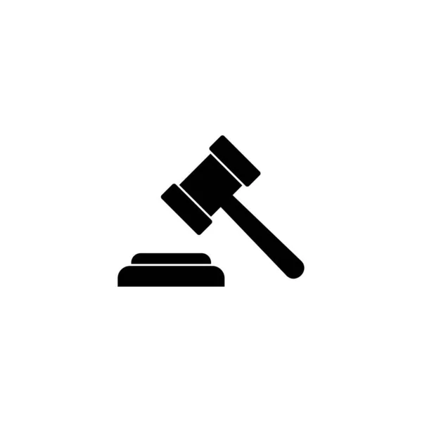Gavel Richtergabel Zeichen Und Symbol Gesetzesikone Auktionshammer — Stockvektor