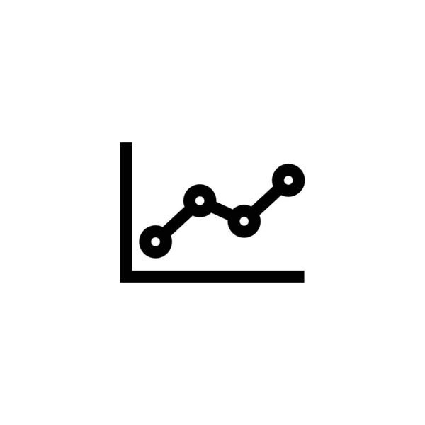 Icono Gráfico Creciente Signo Símbolo Carta Icono Diagrama — Vector de stock