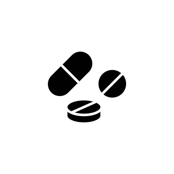 Pillen Icoon Capsule Icoon Drugsbord Symbool — Stockvector