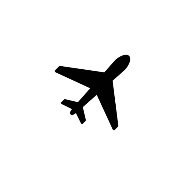 Vliegtuigpictogram Vliegtuig Teken Symbool Vluchttransportsymbool Reisbord Vliegtuig — Stockvector