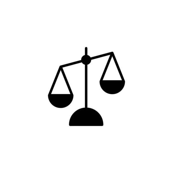 Ikona Wagi Ikona Skali Prawa Podpis Symbol Sprawiedliwości — Wektor stockowy
