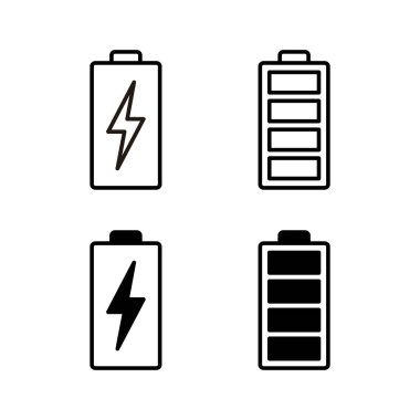Battery icon vector for web and mobile app. battery charging sign and symbol. battery charge level