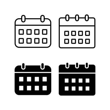 Calendar icon vector for web and mobile app. Calender sign and symbol. Schedule icon symbol