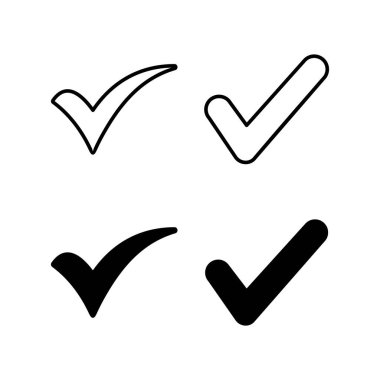 Check mark icon vector for web and mobile app. Tick mark sign and symbol