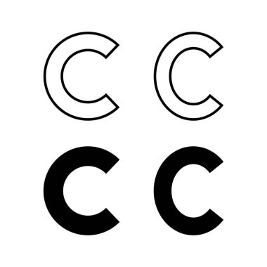 Copyright icon vector for web and mobile app. copyright sign and symbol