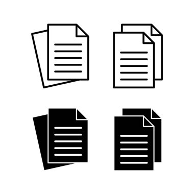 Document icon vector for web and mobile app. Paper sign and symbol. File Icon