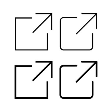 External link icon vector for web and mobile app. link sign and symbol. hyperlink symbol