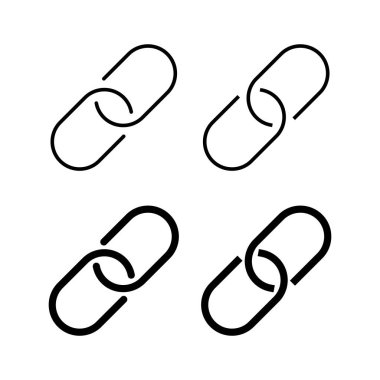 Web ve mobil uygulama için bağlantı simgesi vektörü. Hiper bağlantı zinciri işareti ve sembolü