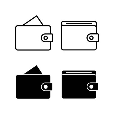 Web ve mobil uygulama için cüzdan simgesi vektörü. cüzdan işareti ve sembol
