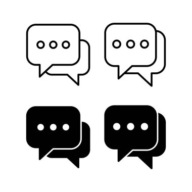 Chat icon vector for web and mobile app. speech bubble sign and symbol. comment icon. message