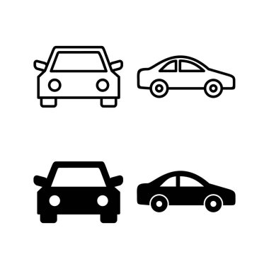 Car icon vector for web and mobile app. car sign and symbol. small sedan