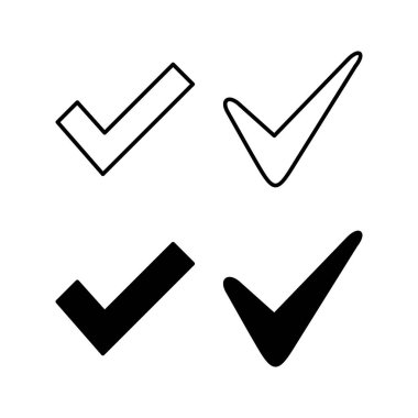 Check mark icon vector for web and mobile app. Tick mark sign and symbol