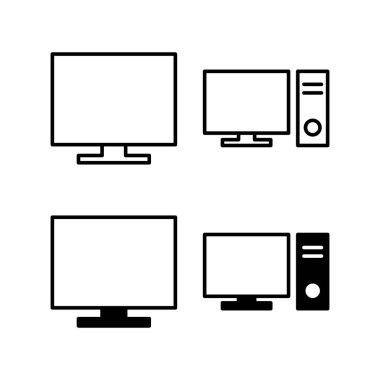 Computer icon vector for web and mobile app. computer monitor sign and symbol