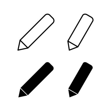 Web ve mobil uygulama için kalem simgesi vektörü. Kalem işareti ve sembol. Simge vektörünü düzenle