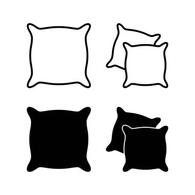 Web ve mobil uygulama için yastık simgesi vektörü. Yastık işareti ve sembol. Rahat yumuşacık yastık.