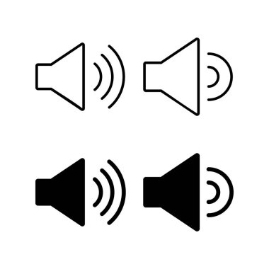 Web ve mobil uygulama için ikon vektörü. Ses düzeyi ve sembol. Hoparlör ikonu. ses sembolü